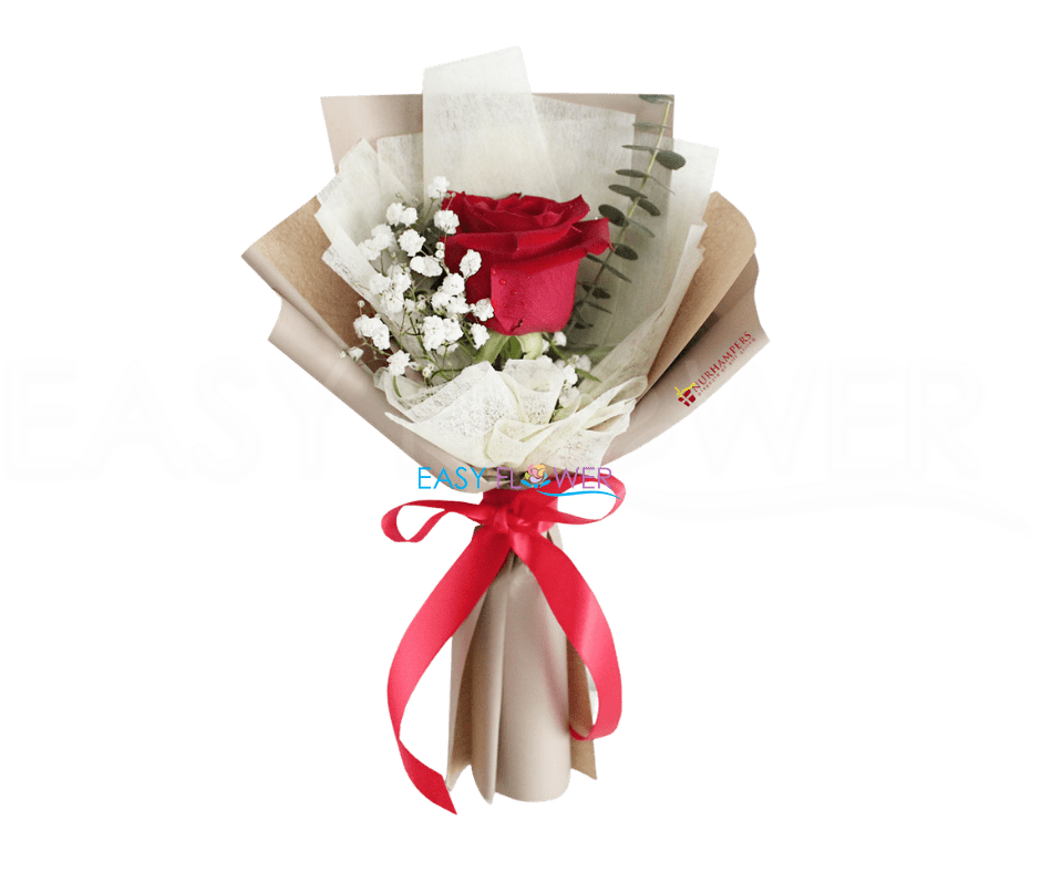 Condolence Flower Johor Bahru Hand Bouquet Single Stalk Rose Bouquet